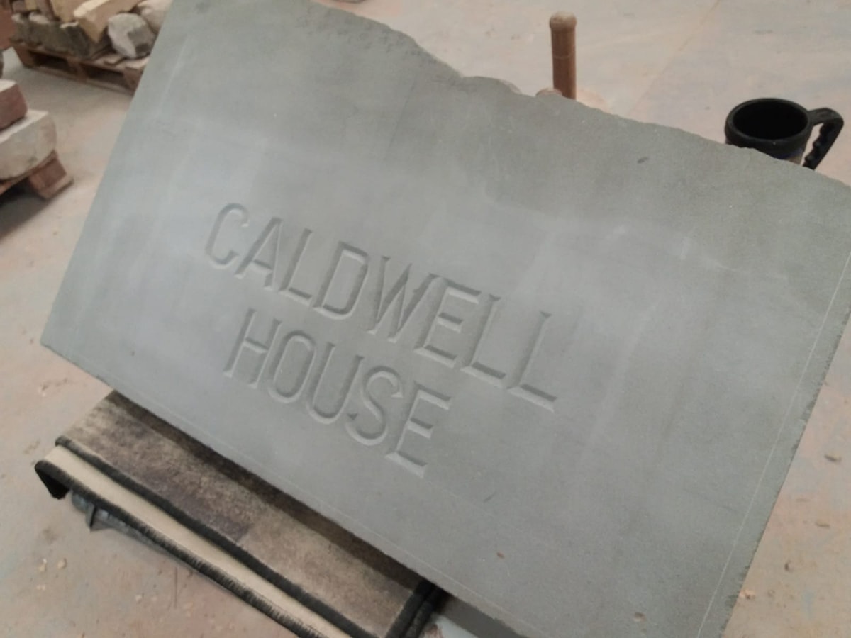 Stone Carved House name plate