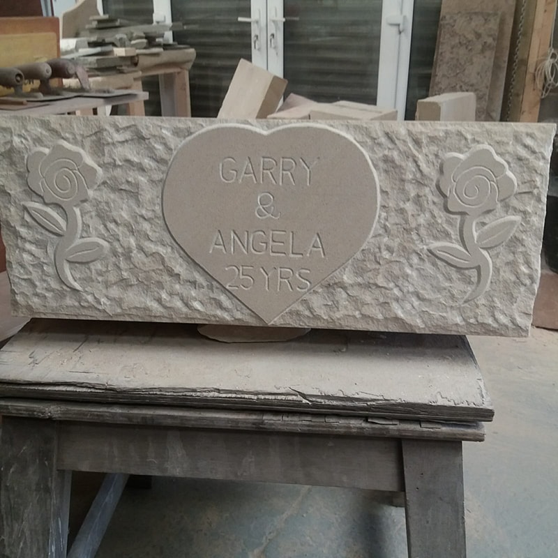 Stone Carved Valentines Planter
